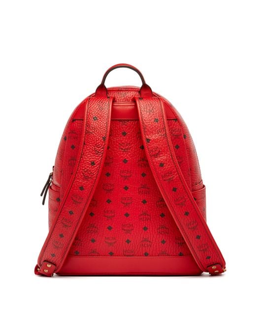 mens red mcm backpack